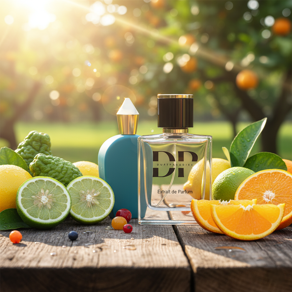 Duftparadies M160 PurbaX Duftölflasche mit eleganter Verpackung und goldenen Akzenten, Nahaufnahme der Produktdetails.