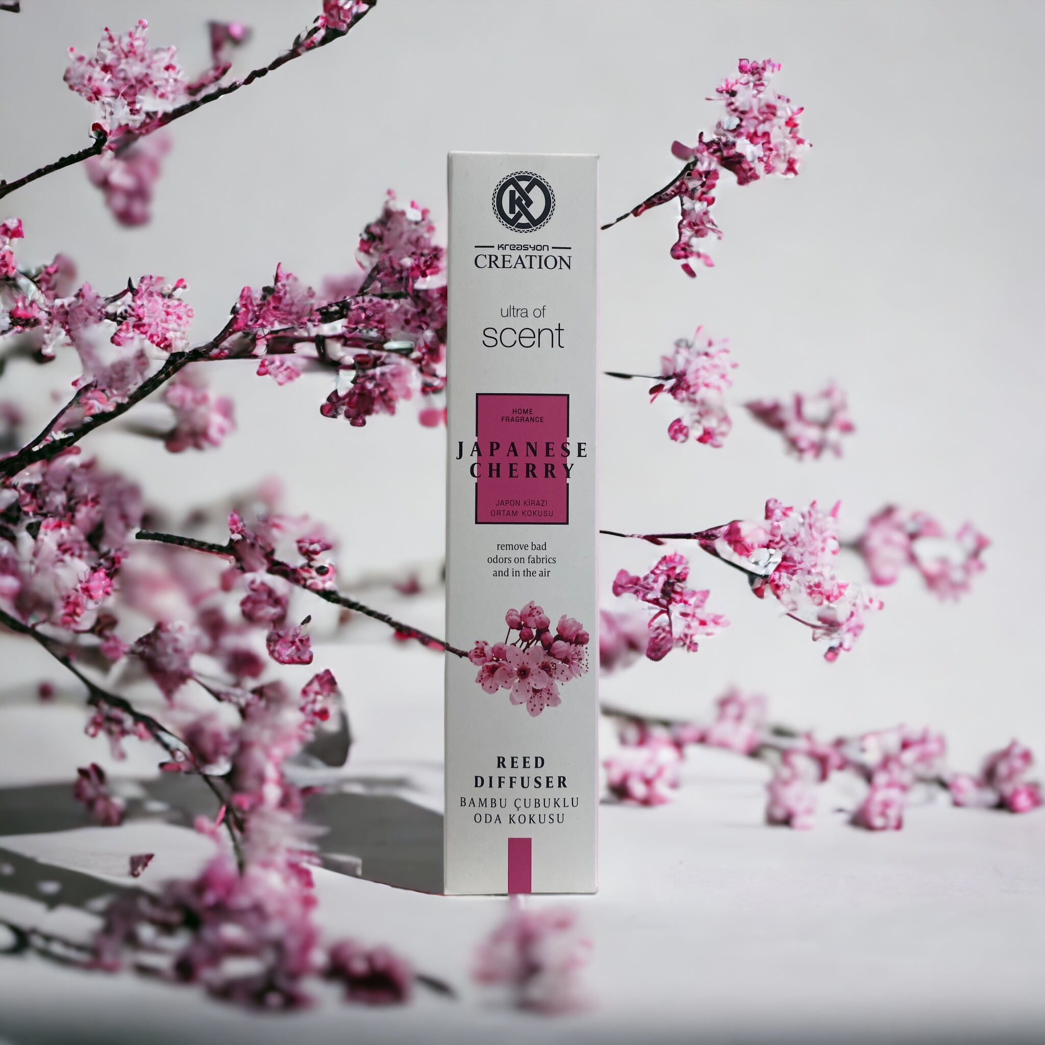 Japanische Kirschblüten Duftöl von Die besten Duftzwillinge, ein elegantes Fläschchen mit blumigem Cherry-Duft für dein Zuhause