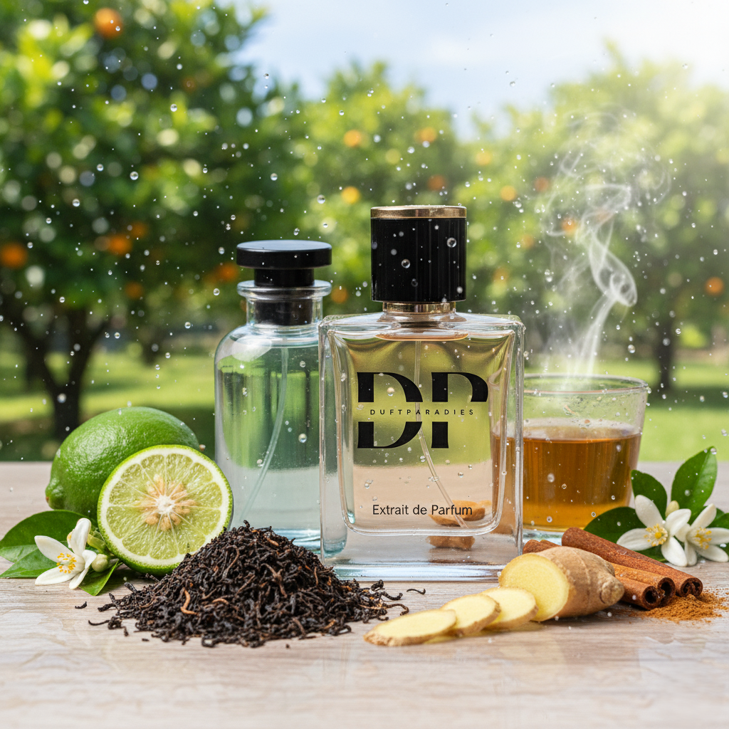 Duftparadies M255 Imagine Your Life Parfümflasche mit floralem Design, elegante Verpackung, stilvoll und ansprechend.