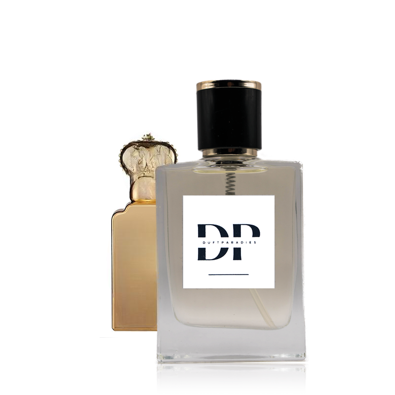 Duftparadies M102 Parfümflasche mit elegantem Design, sichtbar im Bild, auf weißem Hintergrund.