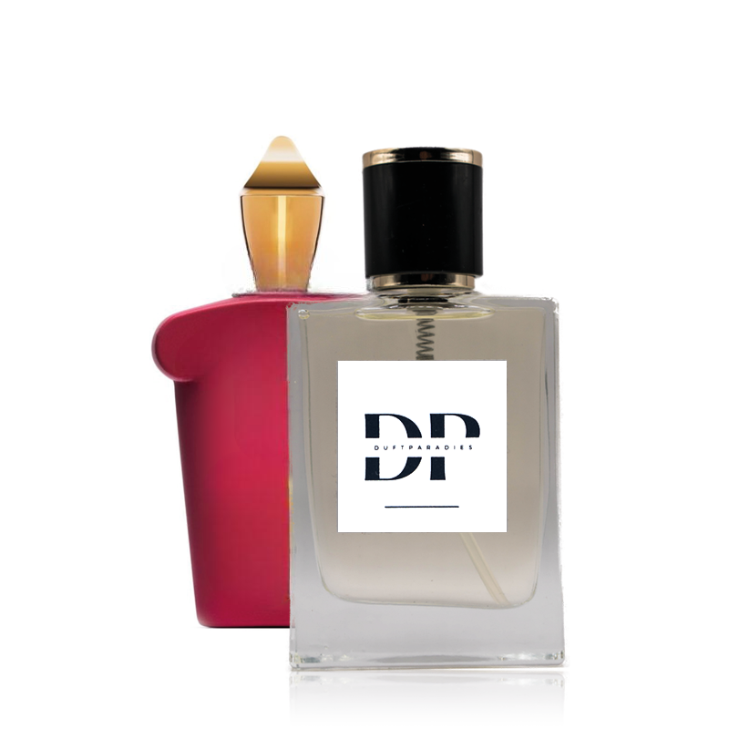 Duftparadies M191 Ideale Duftflasche mit goldener Kappe und eleganter Gestaltung auf weißem Hintergrund