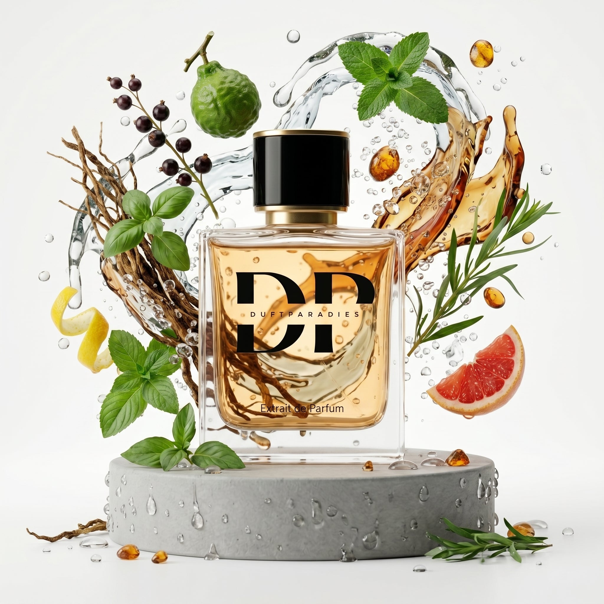 M1990 Mandarin Duftparadies, frischer Mandarin-Duft in eleganter Flasche, ideal für Raumduft oder Duftöl.