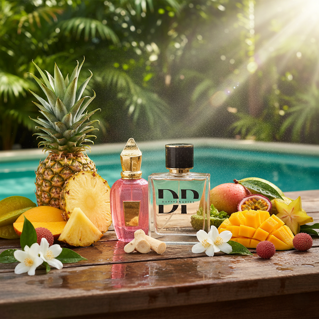 M329 Coro fragrance bottle by Duftparadies with elegant design and intricate detailing on the glass.