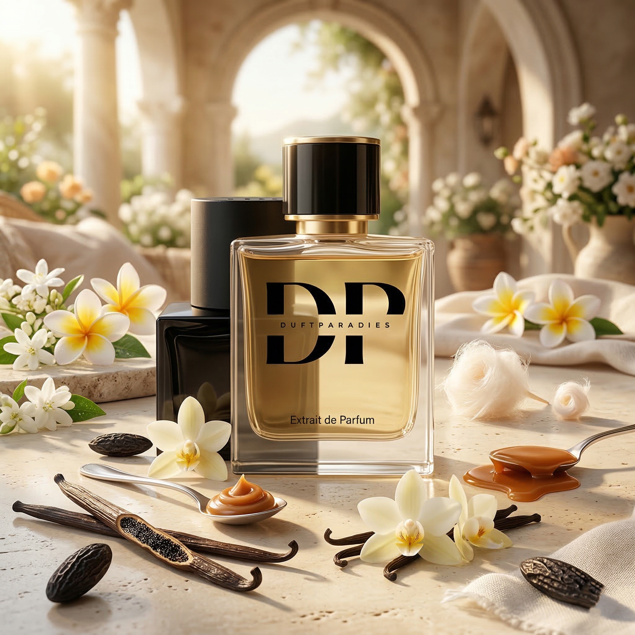 Duftparadies M339 Vanilla Parfümflasche mit Vanille-Duft, elegante Verpackung, schlichte Design, für Damen und Herren