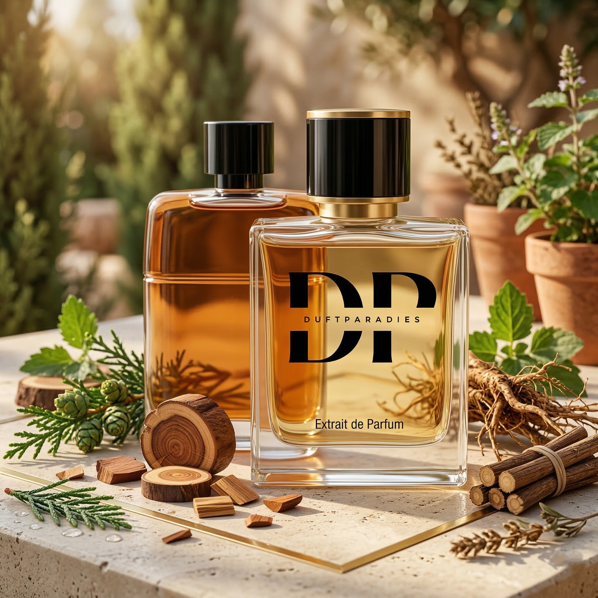 Düftparadies M347 Guil Absolut Eau de Parfum Flasche mit goldener Verpackung und eleganten Designdetails.
