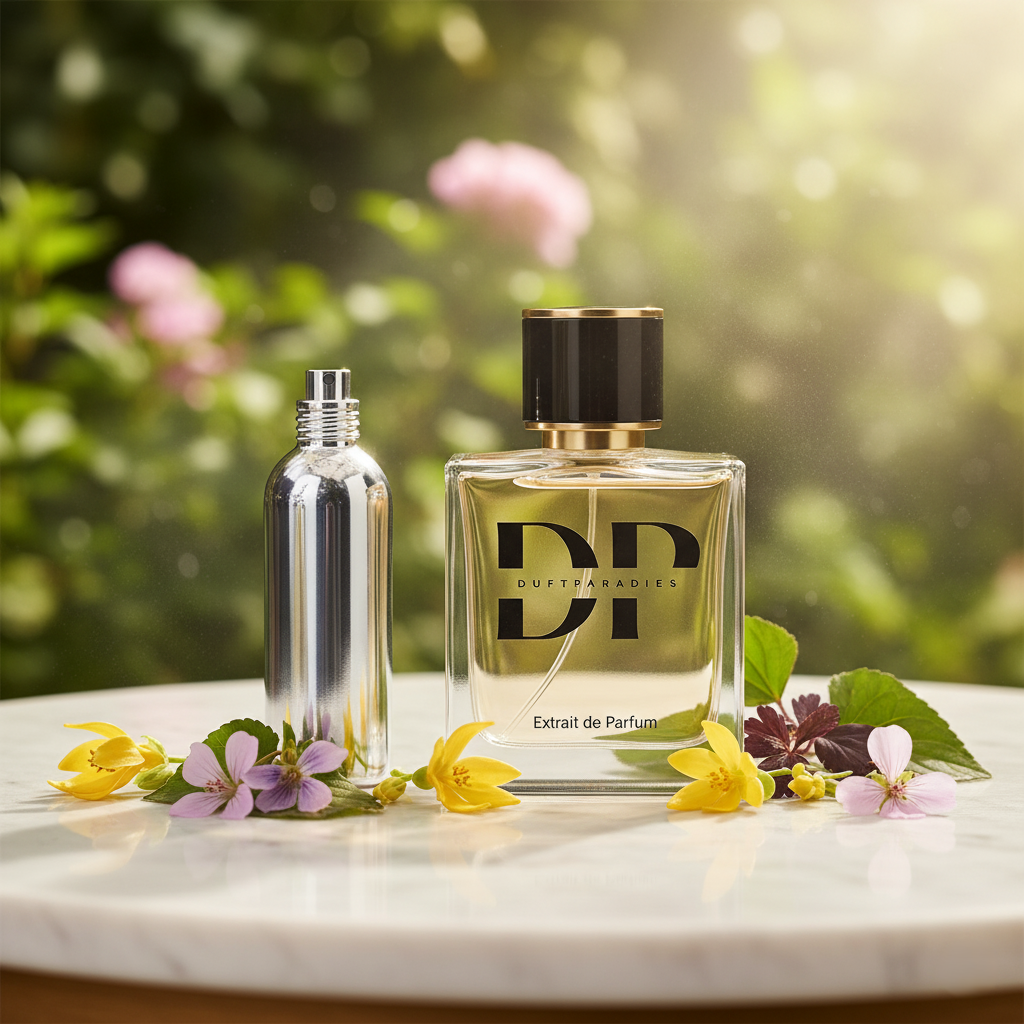 Weiße Duftkerze W157 von Duftparadies in einem eleganten Design, ideal für Aromatherapie und entspannende Atmosphäre.