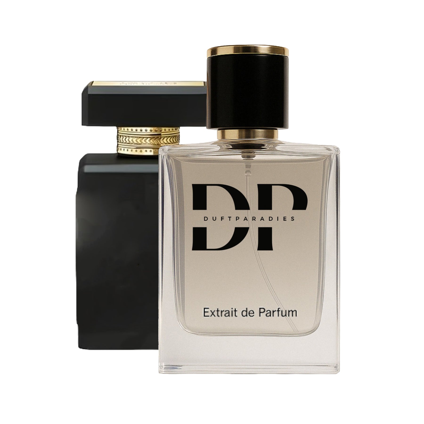 M182 Oud und Great Duftparadies: Flakon mit orientalischem Parfüm in dunkler Verpackung, elegantes Design, hochwertiger Duft