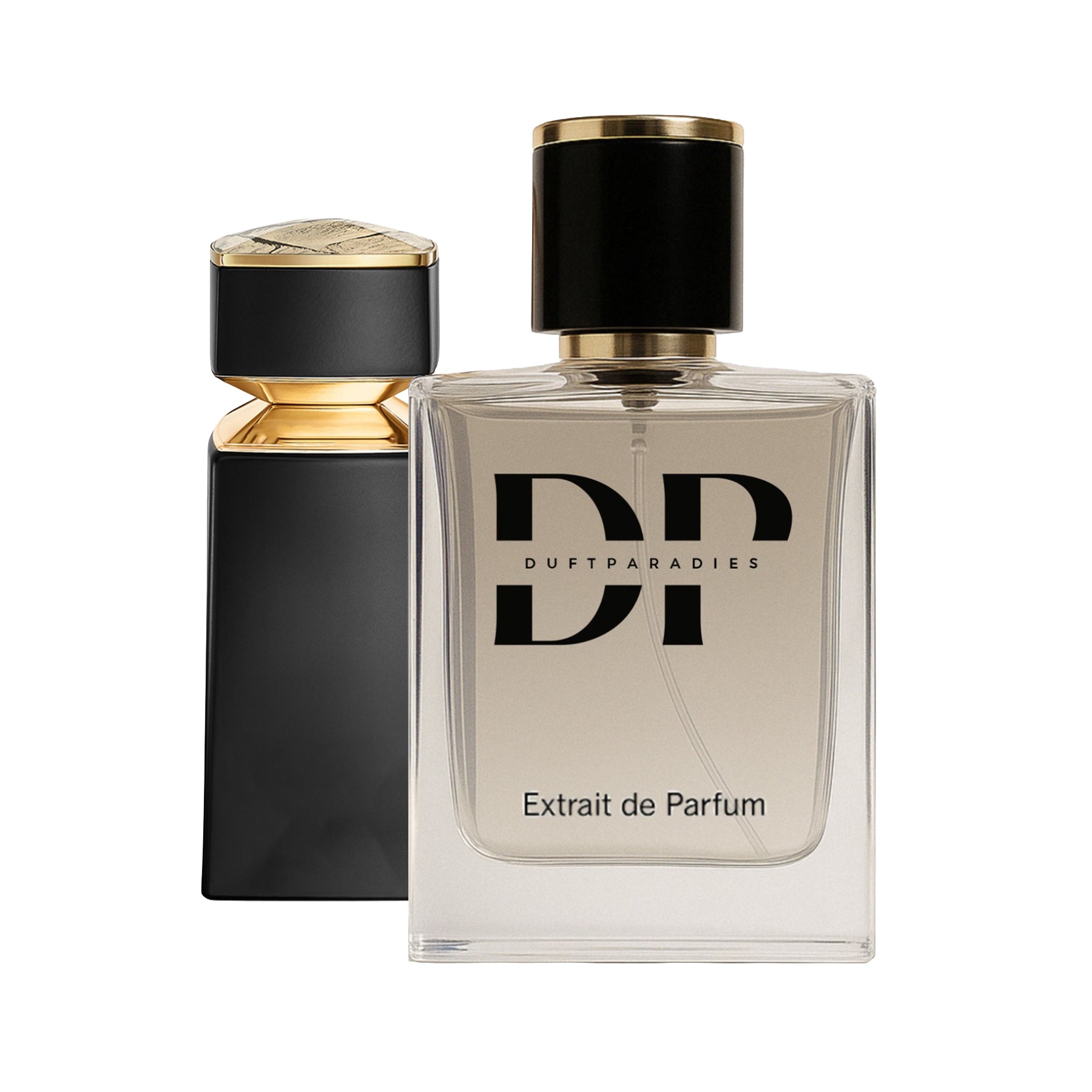 Dufterlebnis: M279 Le Gemme Parfümflasche von Duftparadies, elegantes Design und hochwertiger Inhalt sichtbar