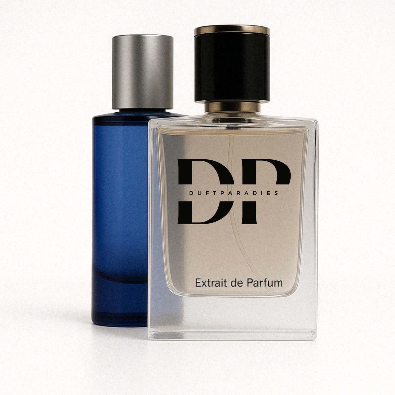 Duftparadies M315 Oud Marajuca Duftöl in dunkler Flasche mit goldener Kappe, stilvoll präsentiert.