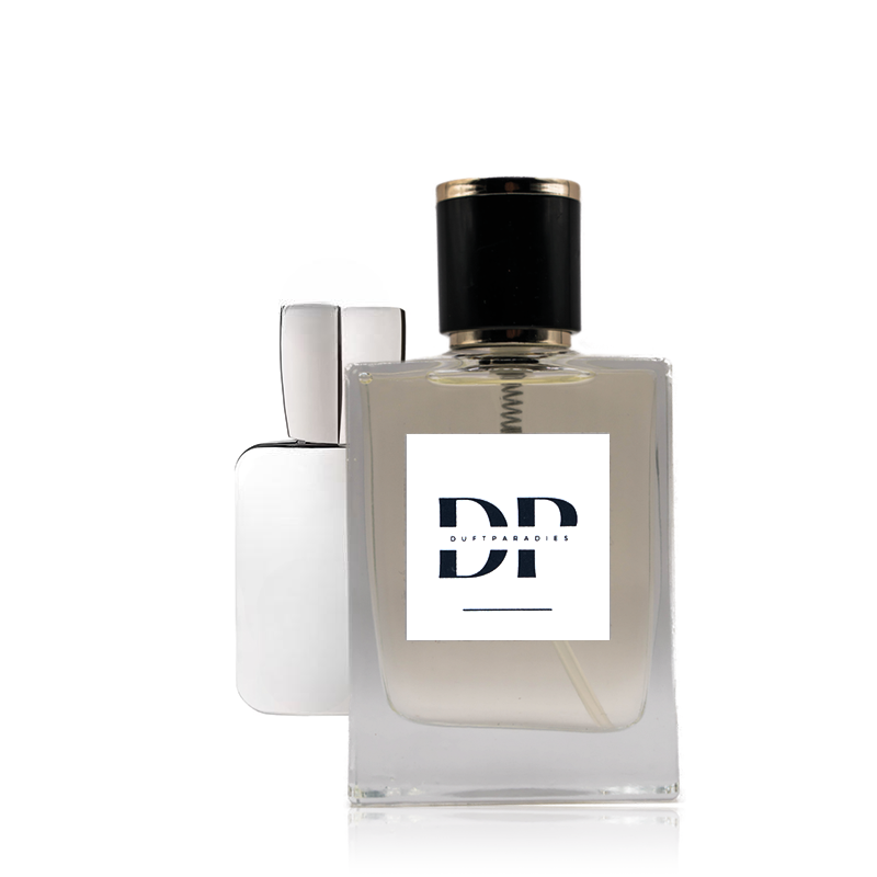 Duftparadies M210 Pegasus Parfümflasche mit goldener Kappe und eleganter Gestaltung, auf weißem Hintergrund.