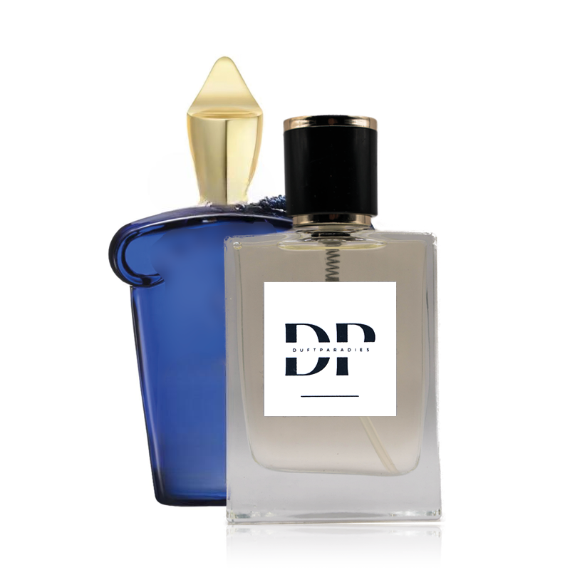 M192 Mefisto Duftparadies, elegante Flasche mit Parfüm, seitlich sichtbare Details, stilvolles Design, hochwertiges Parfüm.
