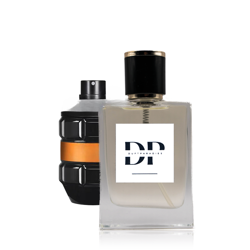 M16 Duftparadies Parfümflasche mit transparentem Glas und silberner Verschluss, elegante Duftverpackung