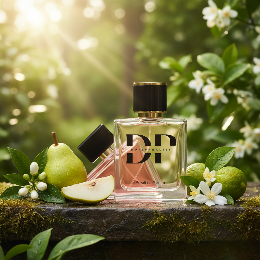 Parfumspray W200 Paradoxiya Intense von Duftparadies, goldene Flasche mit auffälligem Design und eleganter Verpackung