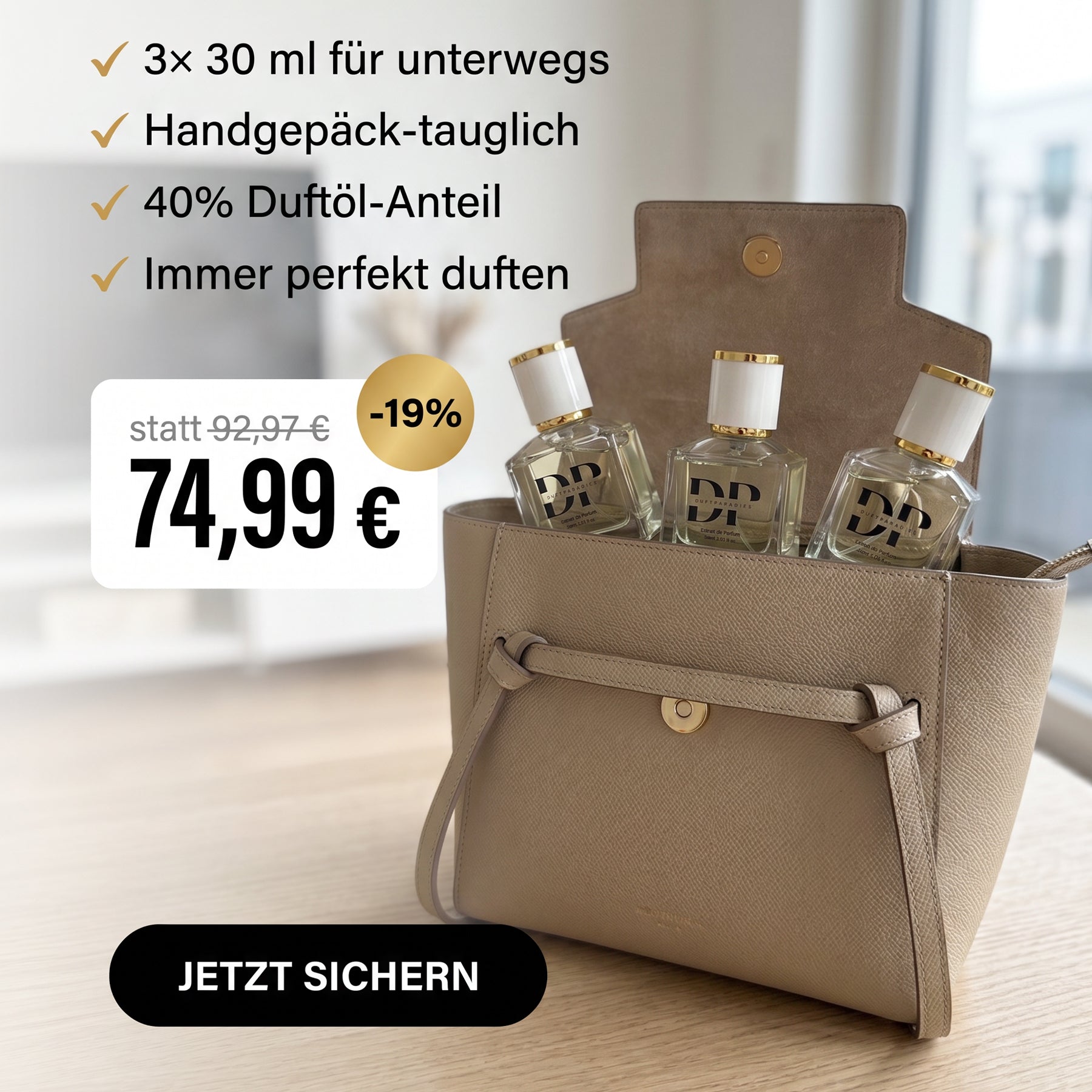 Handtaschen- & Reise-Bundle (3x 30ML)
