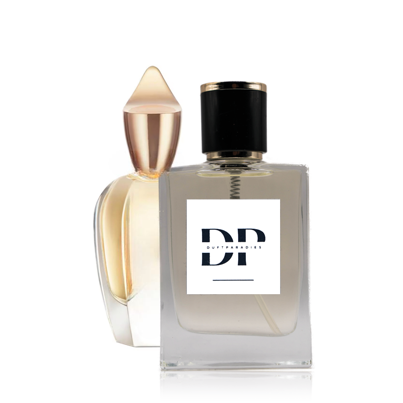 Duftparadies M237 Nio Parfümflasche mit elegantem Design und transparentem Glas, zeigt den Duft für Herren und Damen