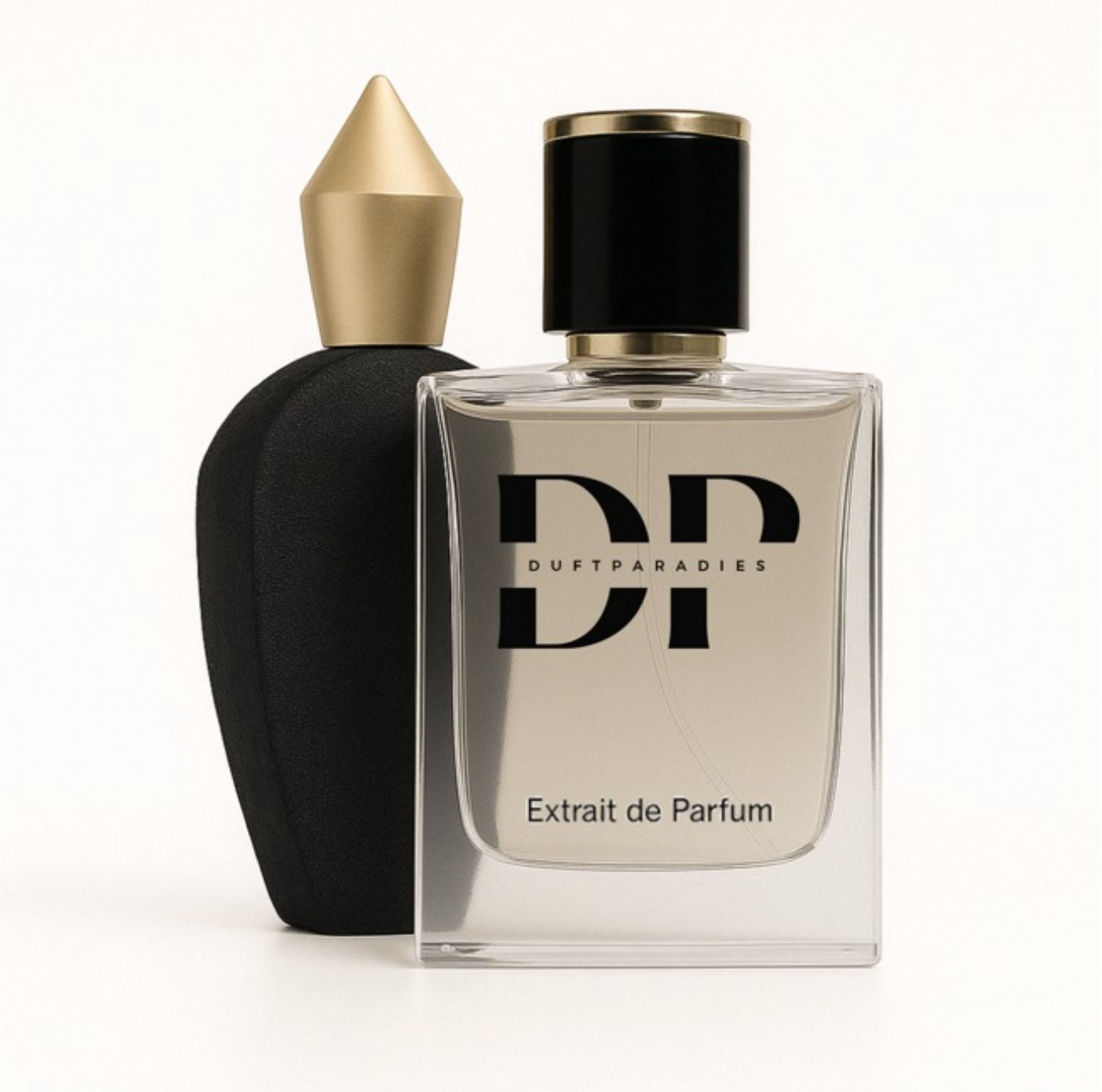 Duftparadies W121 Landet in Opera Parfümflasche mit elegantem Design, auf weißem Hintergrund, Nahaufnahme der Verpackung