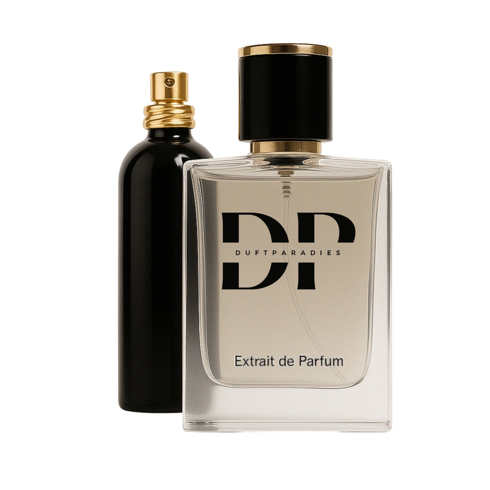 Arabischer M174 Duftparadies Parfümflasche mit orientalischem Design, elegantes Glas und goldene Akzente, stilvoll und luxuriös.