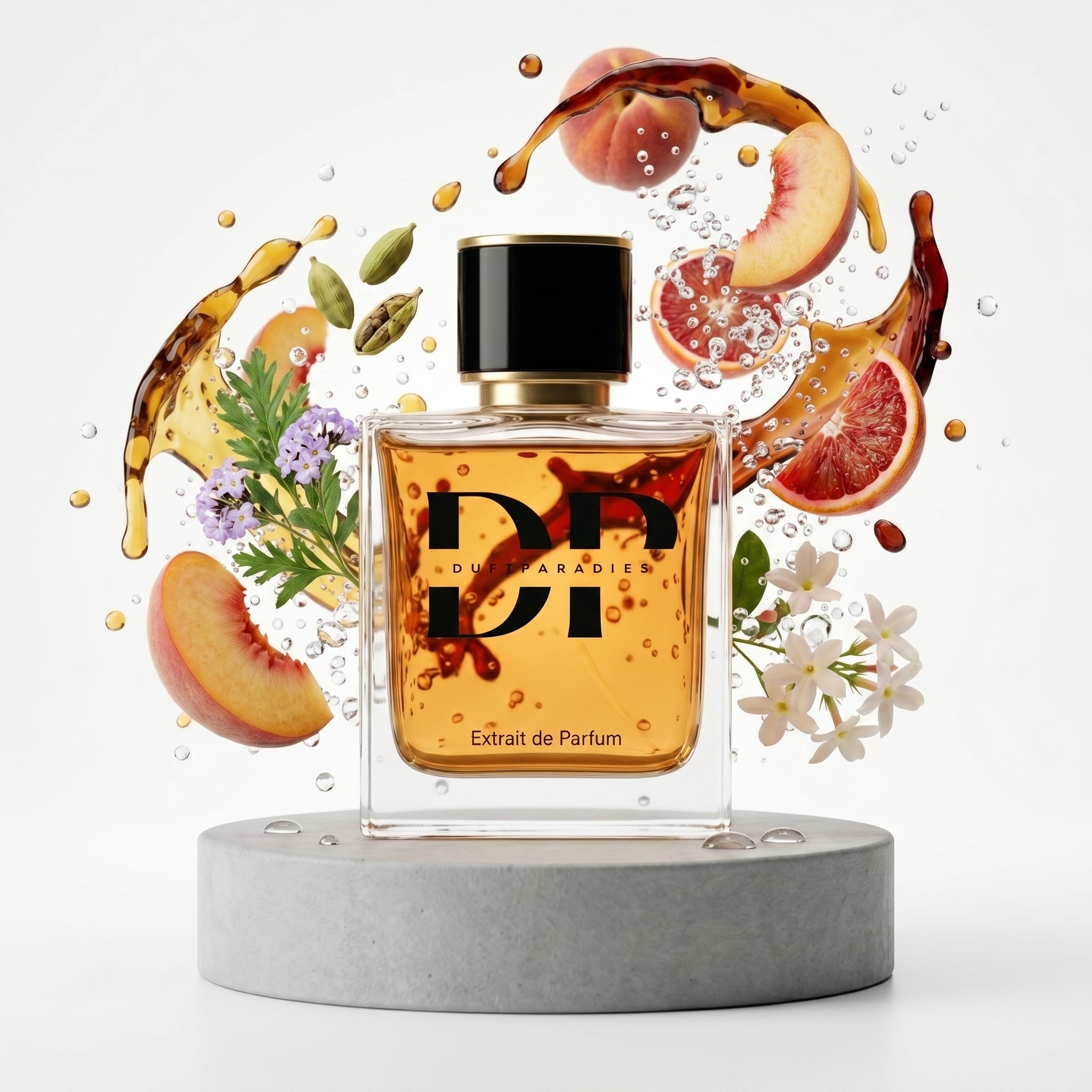 Dufthparadies M1730 Peach Duftkerze in Glas mit Pfirsich-Duft, warmes Licht und ansprechendes Design.