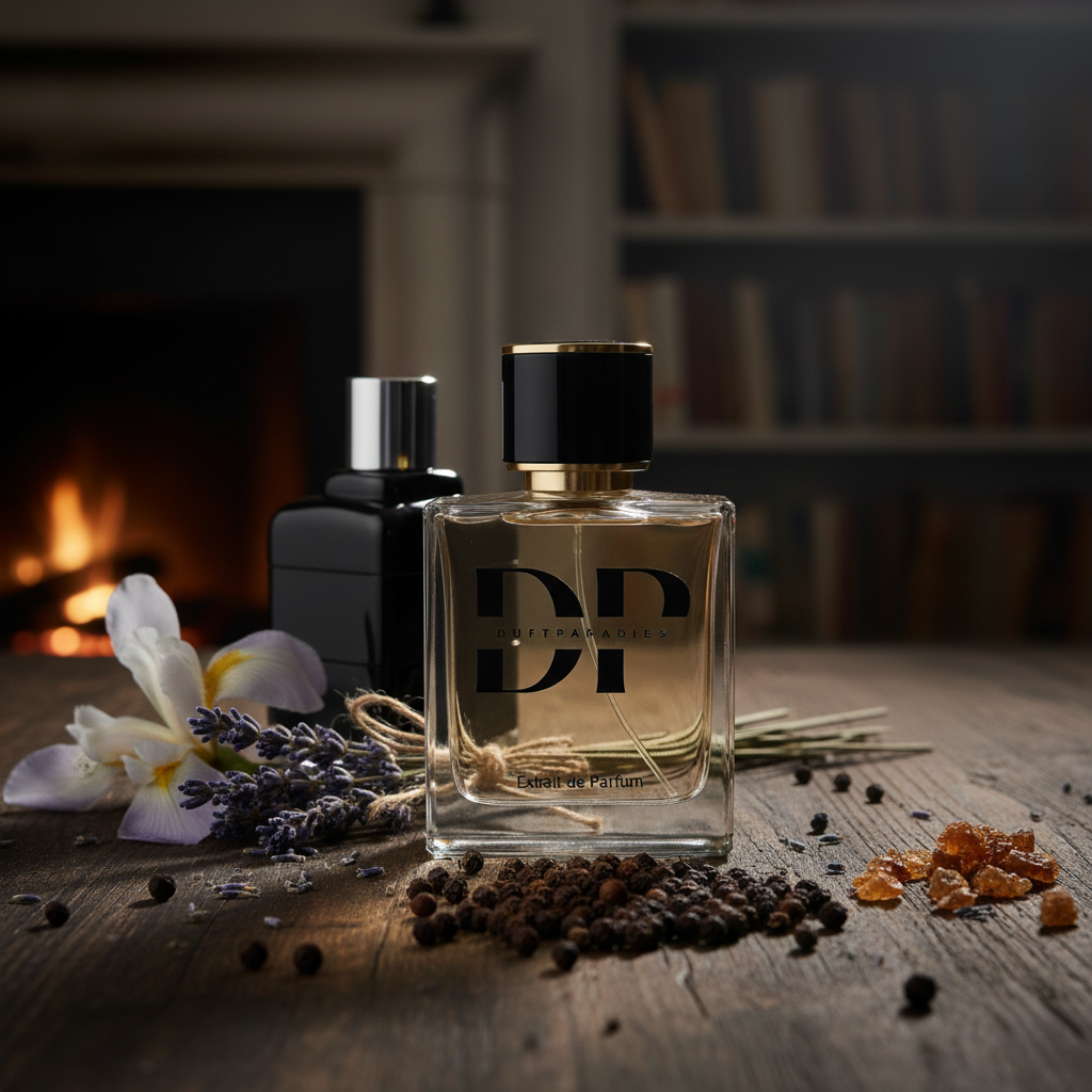 M235 Classic Gentleman Duftparadies Parfümflasche mit elegantem Design und schwarzem Deckel, ideal für den stilvollen Gentleman.