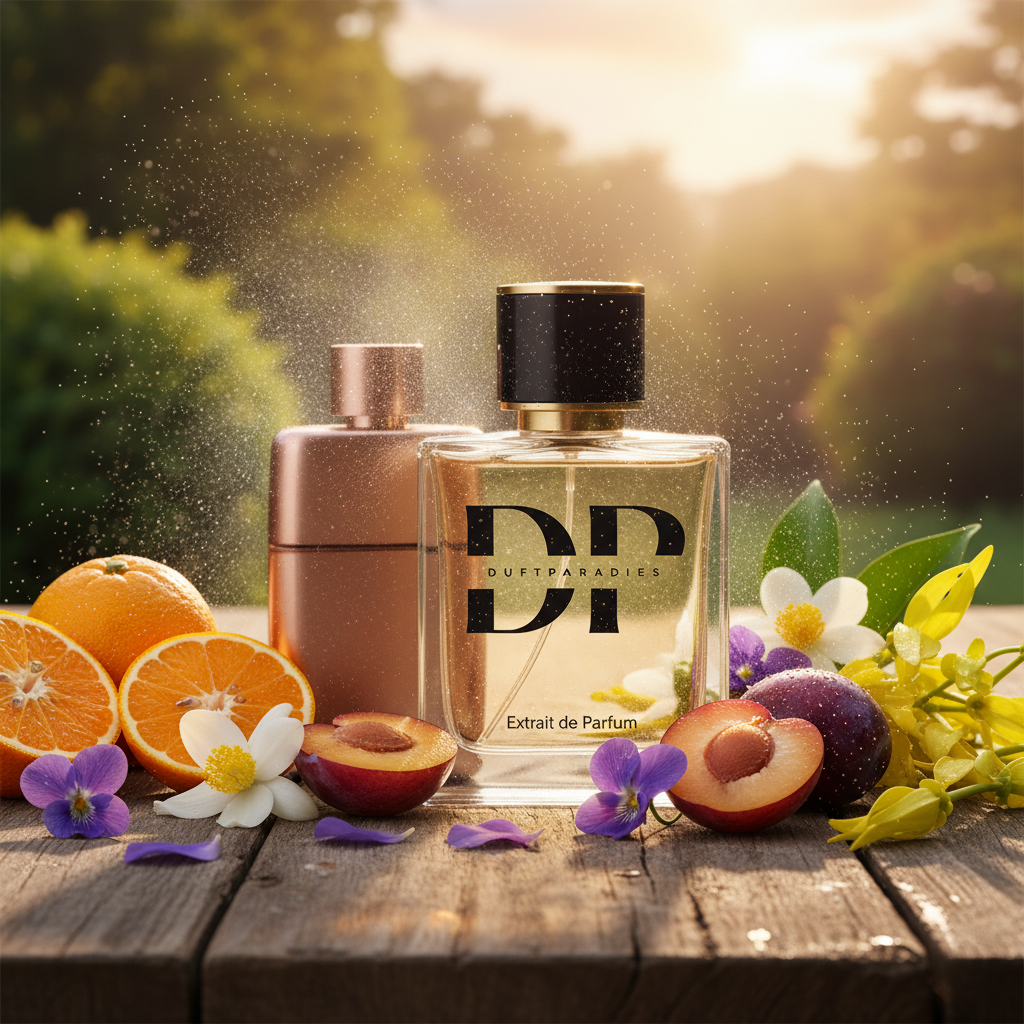 Duftparadies W36 Aromadiffusor mit Holzdesign und LED-Beleuchtung auf einem Tisch, elegante Raumduftvernebelung.