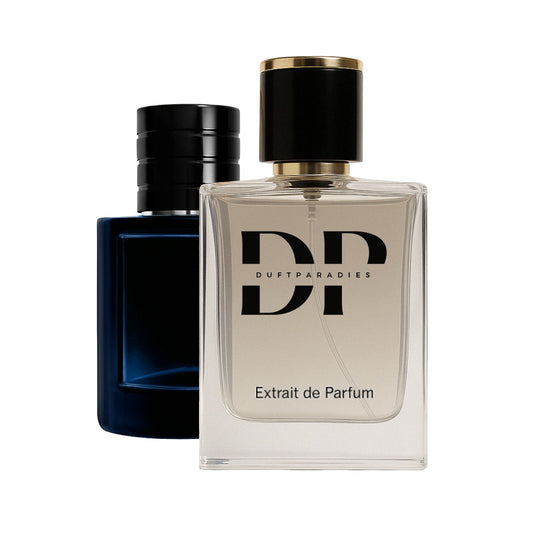 Duftparadies M187 Elixir bottle with a sleek design, showcasing its elegant shape and rich color.