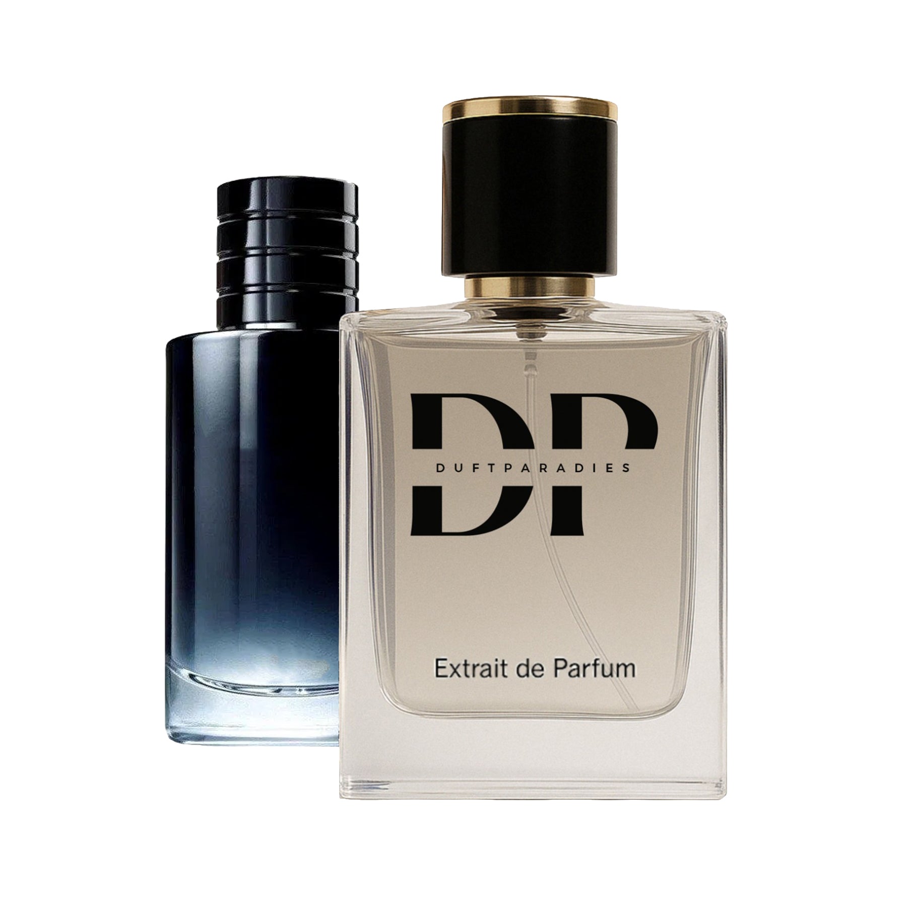Dufparadies M47 Savage The World Parfümflasche mit schwarzem Deckel und stilvollem Design, Nahaufnahme.