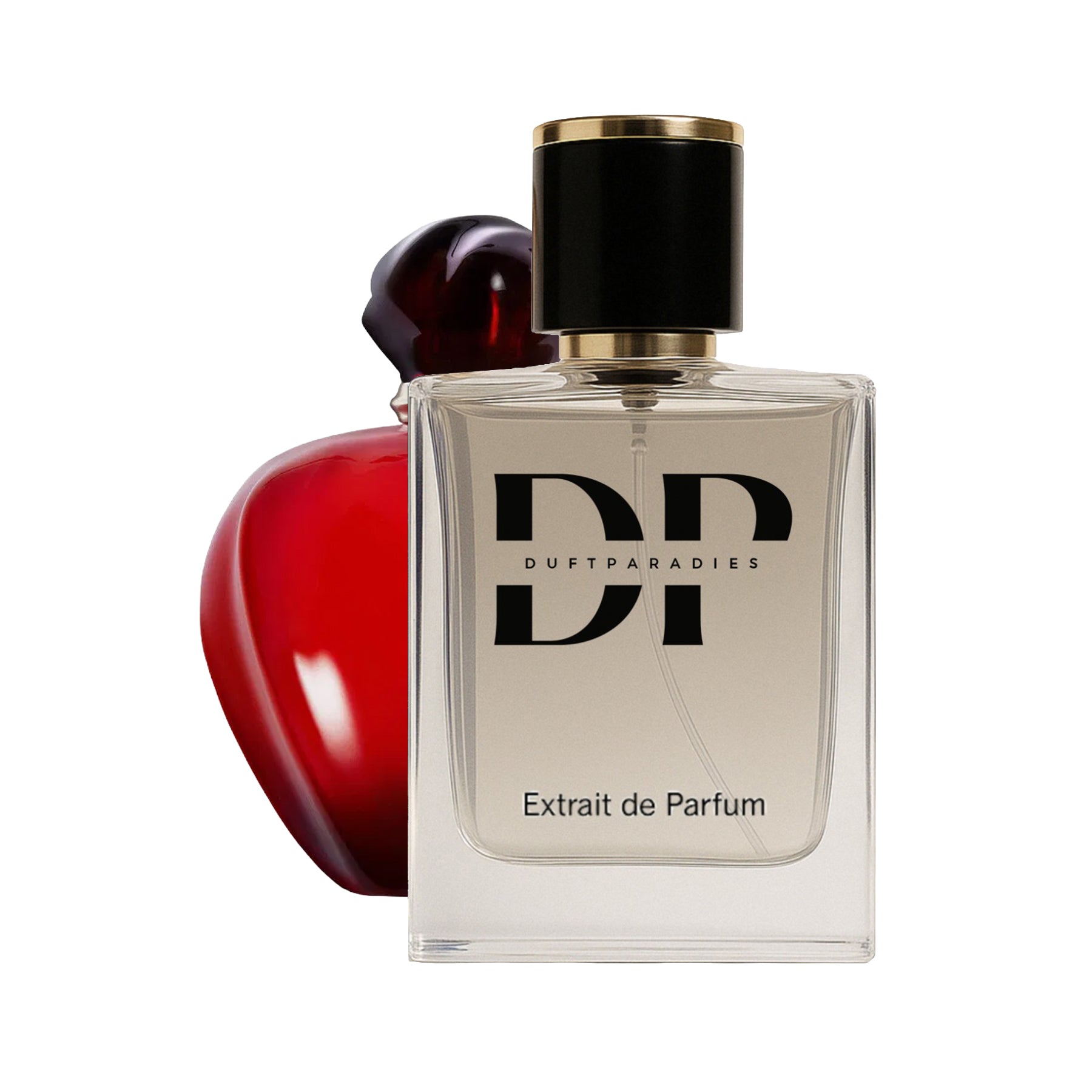 Hypoison Duftparadies W2 Flasche mit Parfüm, elegant Design, zeigt den Flakon vor einem neutralen Hintergrund.